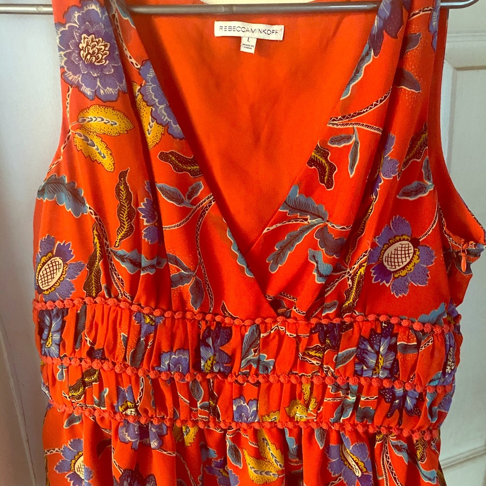 Rebecca Minkoff red floral top